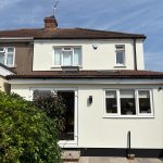 External wall insulation-Silicone render finish  90mm insulation in Bexleyheath