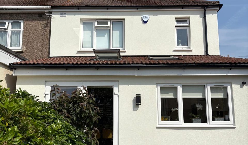 External wall insulation-Silicone render finish 90mm insulation in Bexleyheath